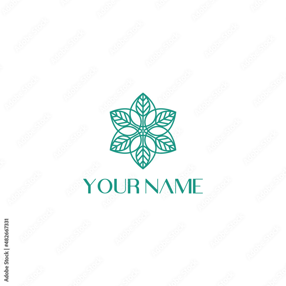 Abstract mandala flower logo design vector icon template Abstract mandala flower logo design vector icon template