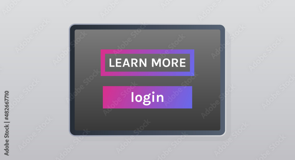 Black white login screen and modern style register web page flat vector illustration. Black white login screen and modern style register web page flat vector illustration.