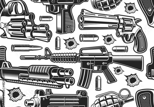 Gun store seamless background