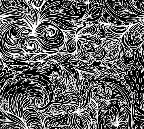 Beautiful ornate floral paisley seamless pattern