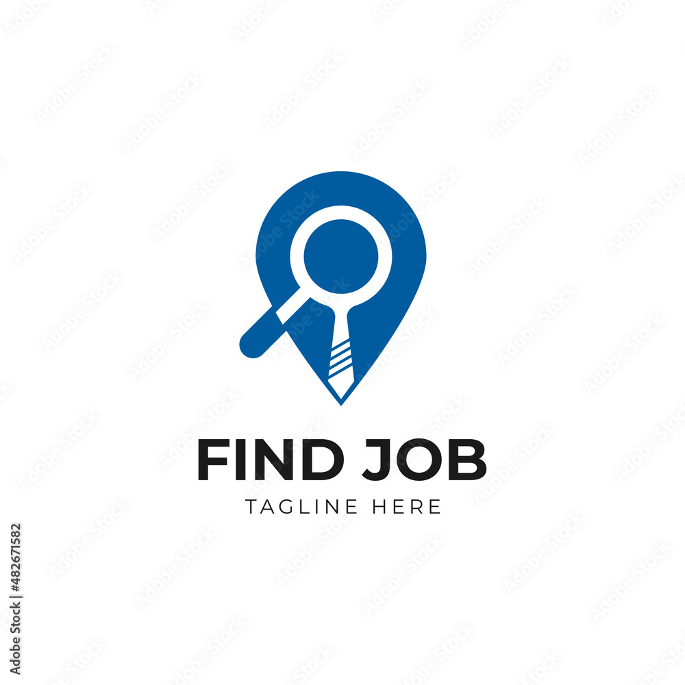 Creative Job hunter vector logo design template Vector illustration Creative Job hunter vector logo design template Vector illustration