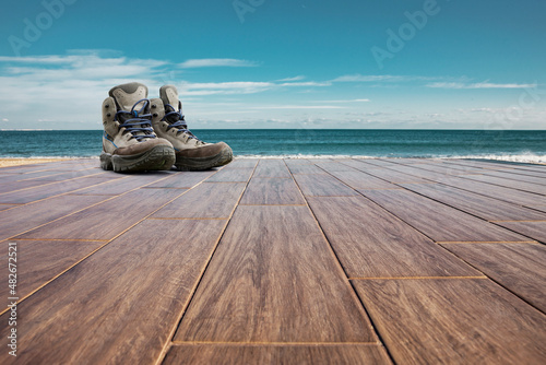 Wanderschuhe an der Bulgarischen Schwarzmeerküste