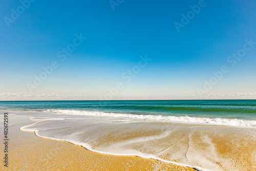 Sandstrand am Goldstrand an der Bulgarischn Schwarzmeerküste