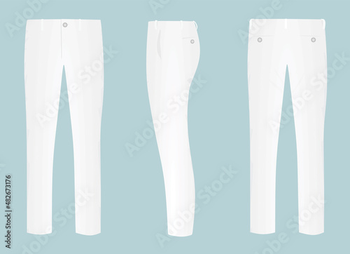White chino pants. vector illustration