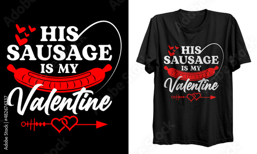 Valentines Day elegant vector t-shirts design. Valentine greeting card template with calligraphy happy valentine`s day t shirt.
Vector illustration t-shirts Design.