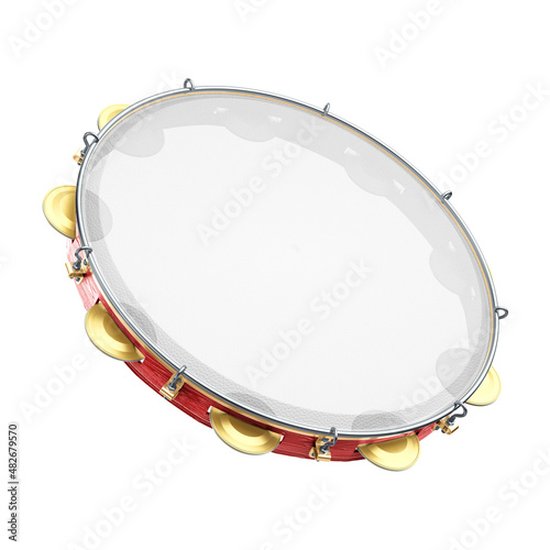 Tambourine illustration 3D