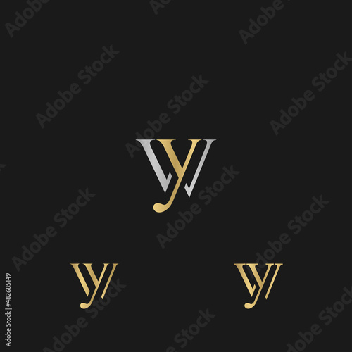WY, YW, W AND Y Abstract initial monogram letter alphabet logo design