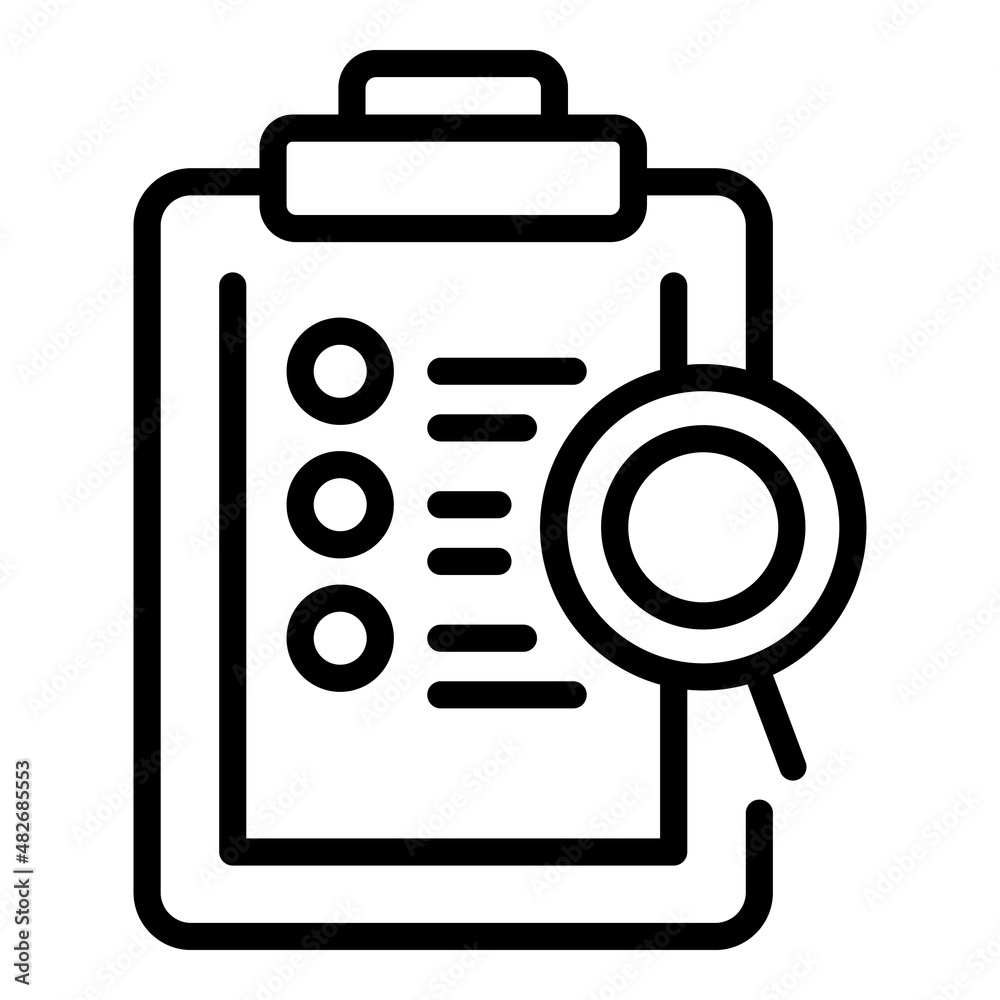 Clipboard data icon outline vector. Study case. Success learn Clipboard data icon outline vector. Study case. Success learn