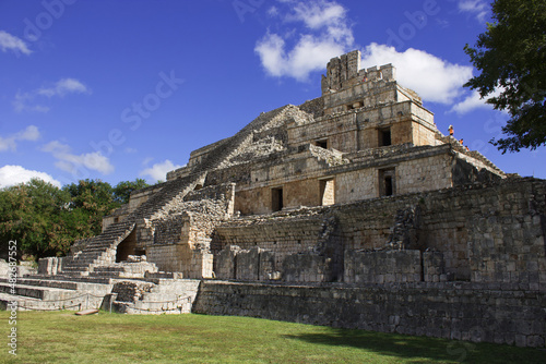 Ruins of Campeche, pyramids of Edzná is a Mayan archaeological site. Campeche, Mexico December 28, 2021 photo