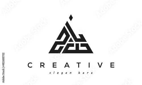 ZLE creative tringle three letters logo design