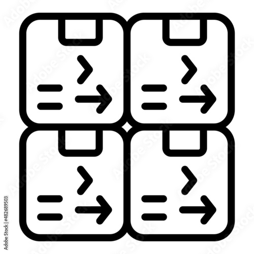 Computer inventory icon outline vector. Digital management. Control product