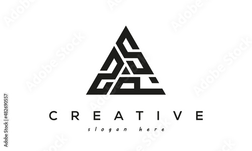 ZSP creative tringle three letters logo design	 photo