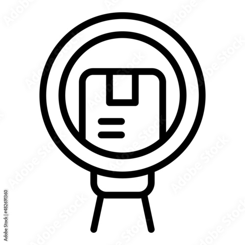 Inventory optimization icon outline vector. Digital management. Control product