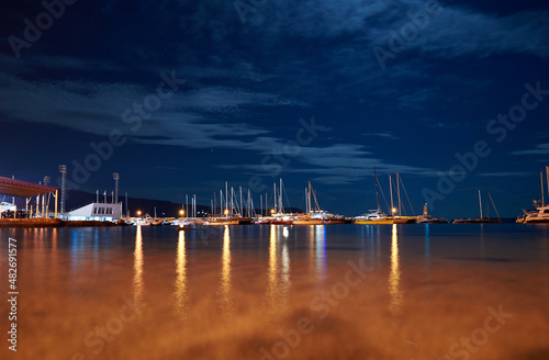 marina at night
