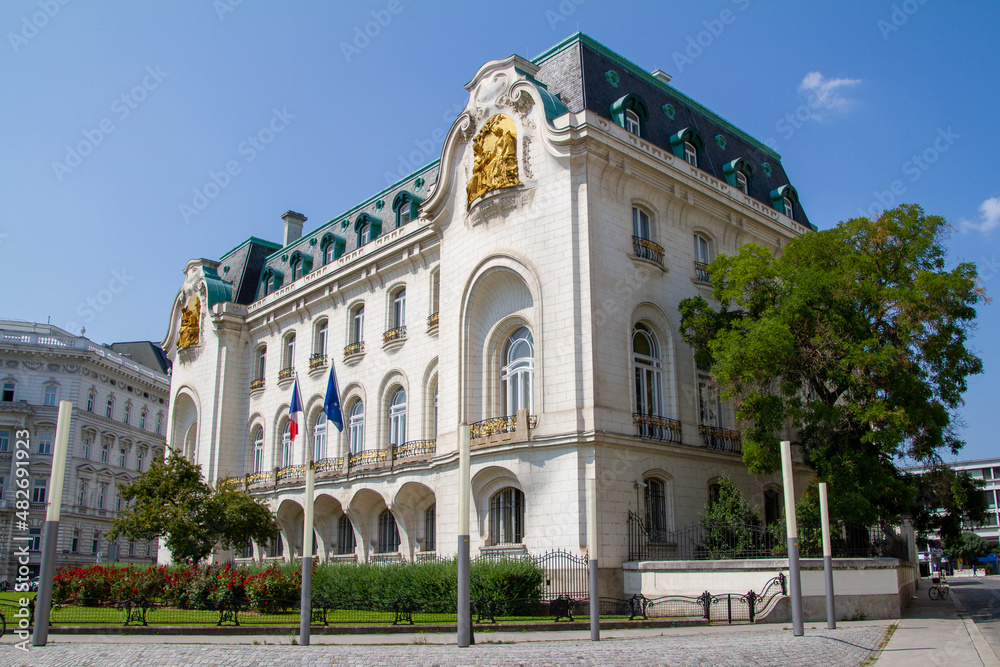 Vienna, Austria, July 22, 2021. The French Embassy in Austria is the diplomatic representation of the French Republic to the Republic of Austria.