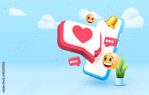I like, social networks for communication of people. Vector