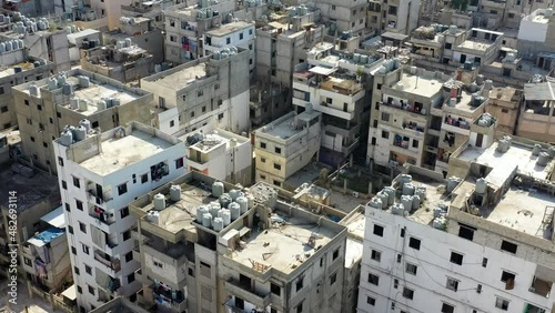 poor arabic city drone