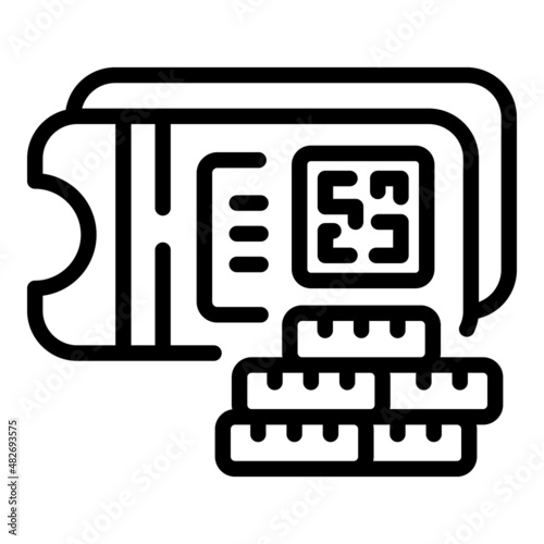 Buy ticket icon outline vector. Movie book. Cinema film