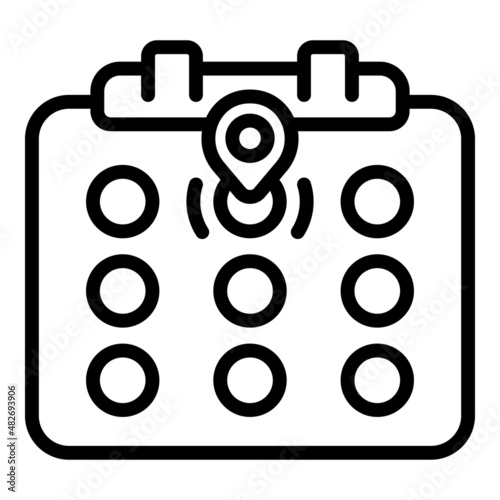 Cinema location icon outline vector. Book movie. Film mobile