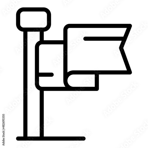 Key opinion flag icon outline vector. Social media. Network marketing