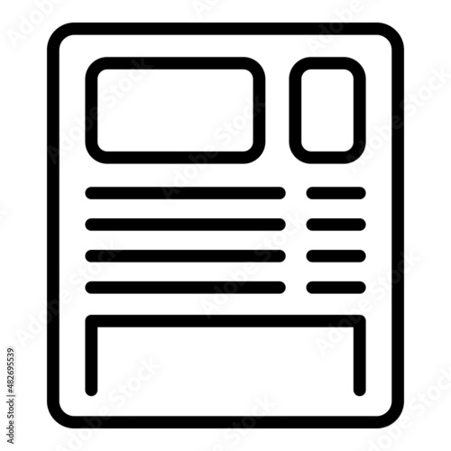 Newspaper kol icon outline vector. Key leader. Social media