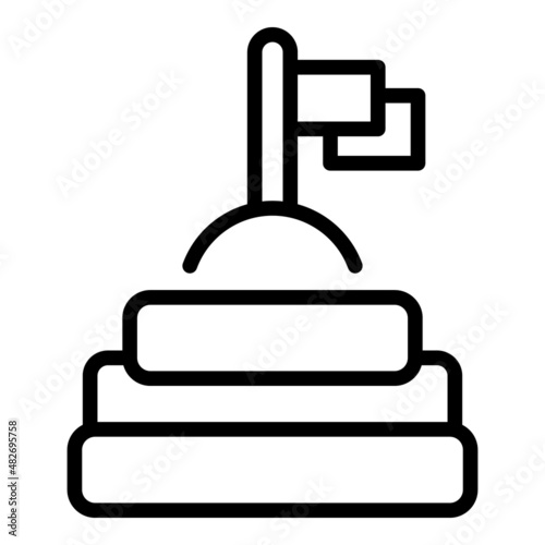 Key leader steps icon outline vector. Kol opinion. Media marketing