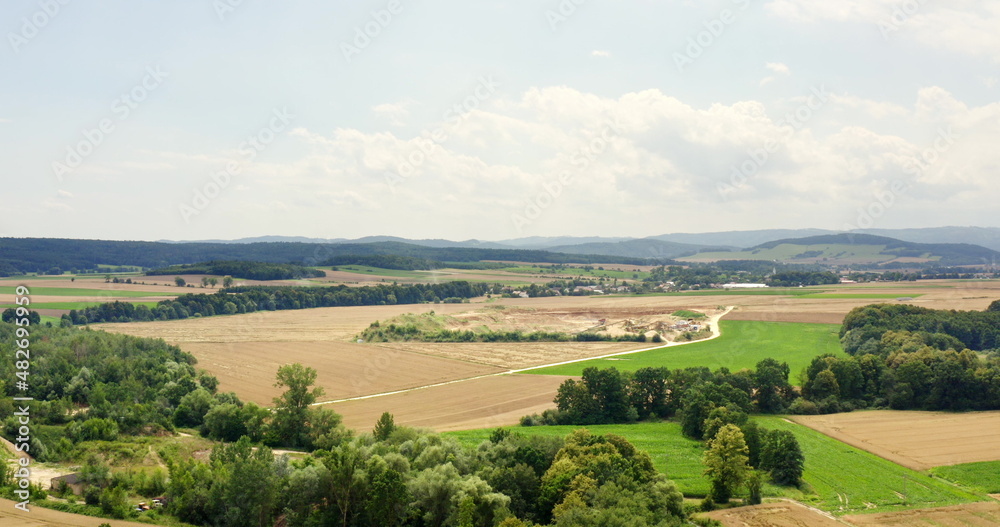 Fototapeta premium Agriculture Aerial Landscape Various Fields.