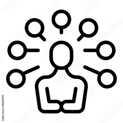 Opinion leader icon outline vector. Kol key. Media marketing