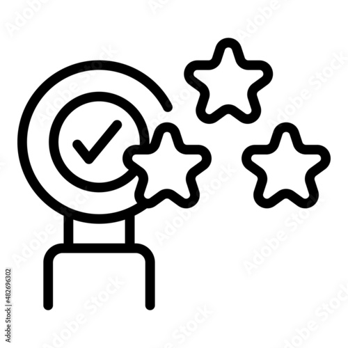 Leader support icon outline vector. Key opinion. Network campaign