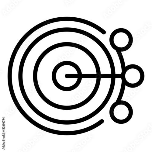 Key opinion leader target icon outline vector. Social media. Marketing