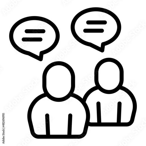 Opinion leader icon outline vector. Social kol. Network media