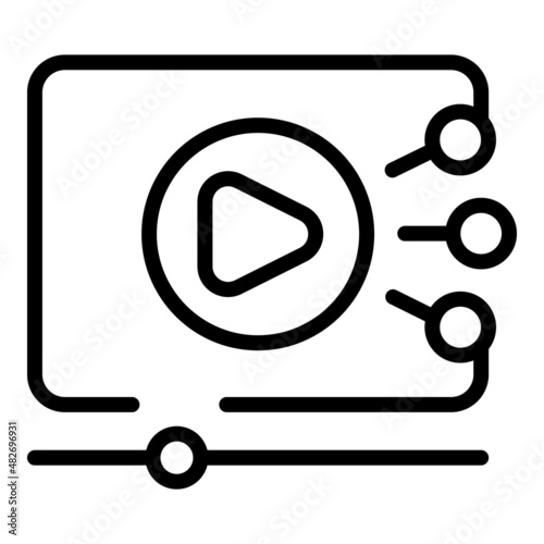 Video key opinion leader icon outline vector. Social kol. Social media