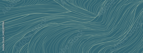 Abstract background with organic pattern of fine tangled lines. Hand drawn vector illustration. Flat color design, easy to recolor.