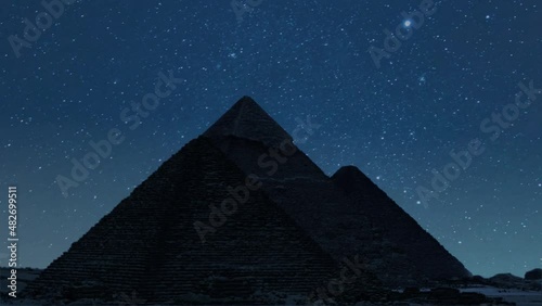 pyramide de Gizeh timelapse étoiles  4k photo