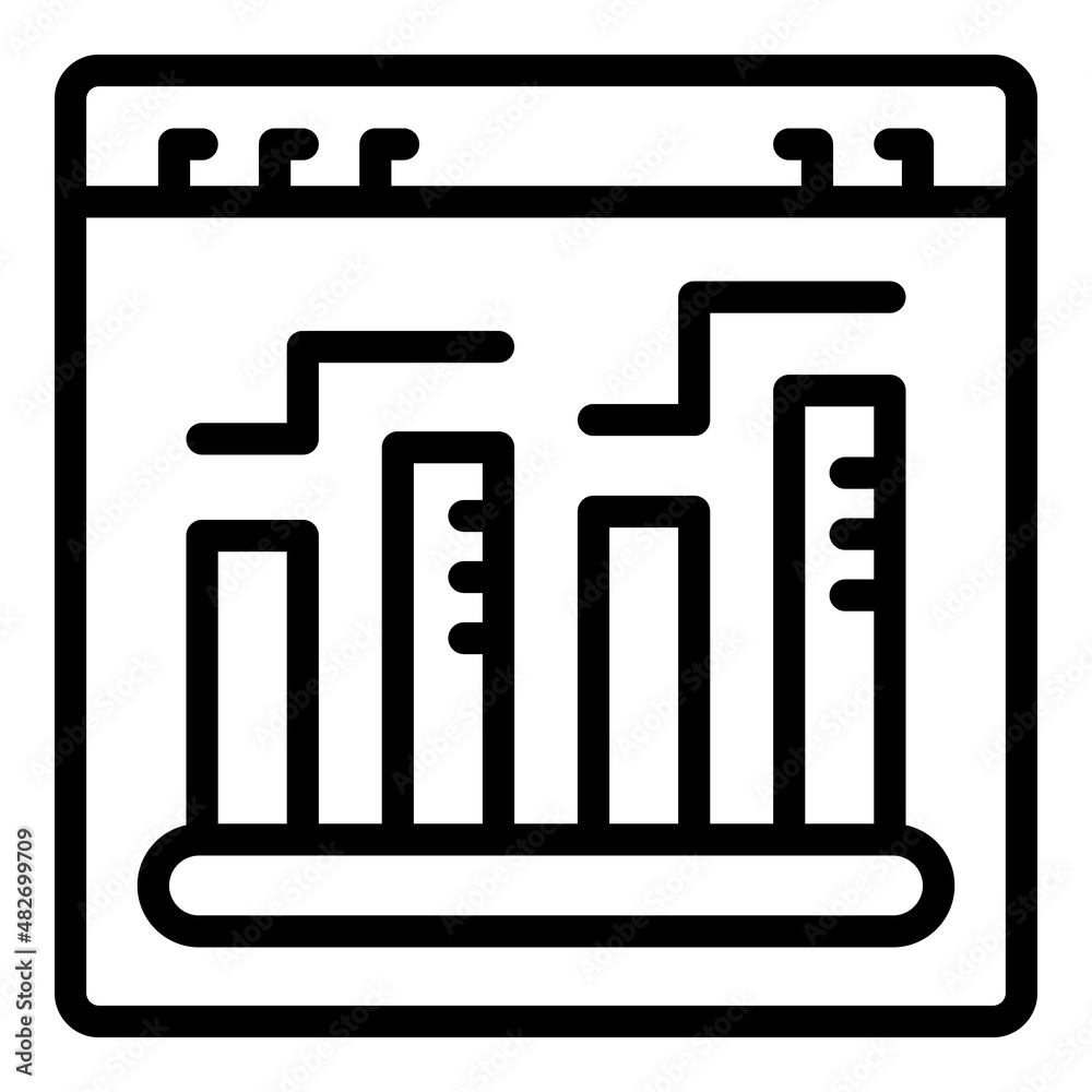Finance data icon outline vector. Chart business. Market report Finance data icon outline vector. Chart business. Market report