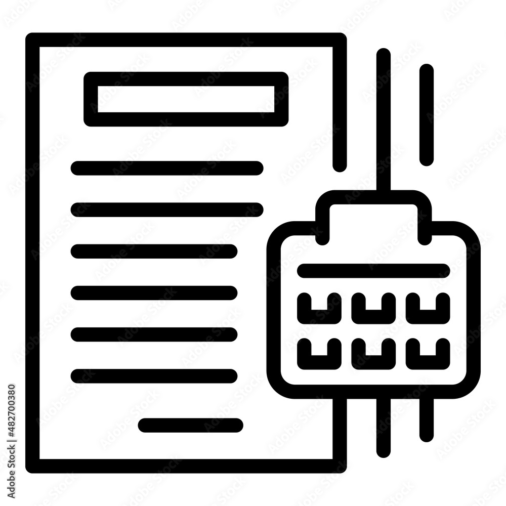 Fund paper icon outline vector. Money company. Finance market Fund paper icon outline vector. Money company. Finance market