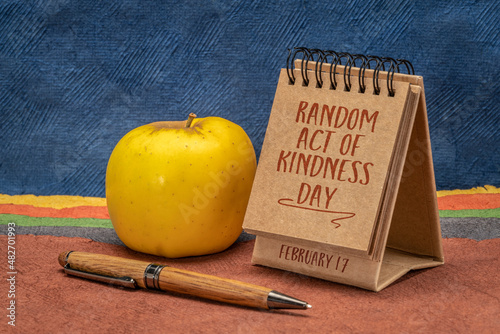 Stampa su tela random act of kindness day inspirational reminder note - handwriting in a small