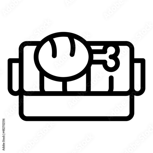 Meat hot icon outline vector. Food cook. Fire party