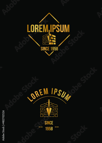 logo on the theme of mosonry in a minimalist style.