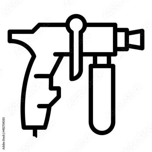 Roller sprayer icon outline vector. Painter gun. Air car auto