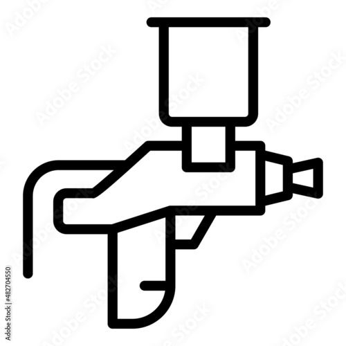 Water paint sprayer icon outline vector. Air gun. Car auto