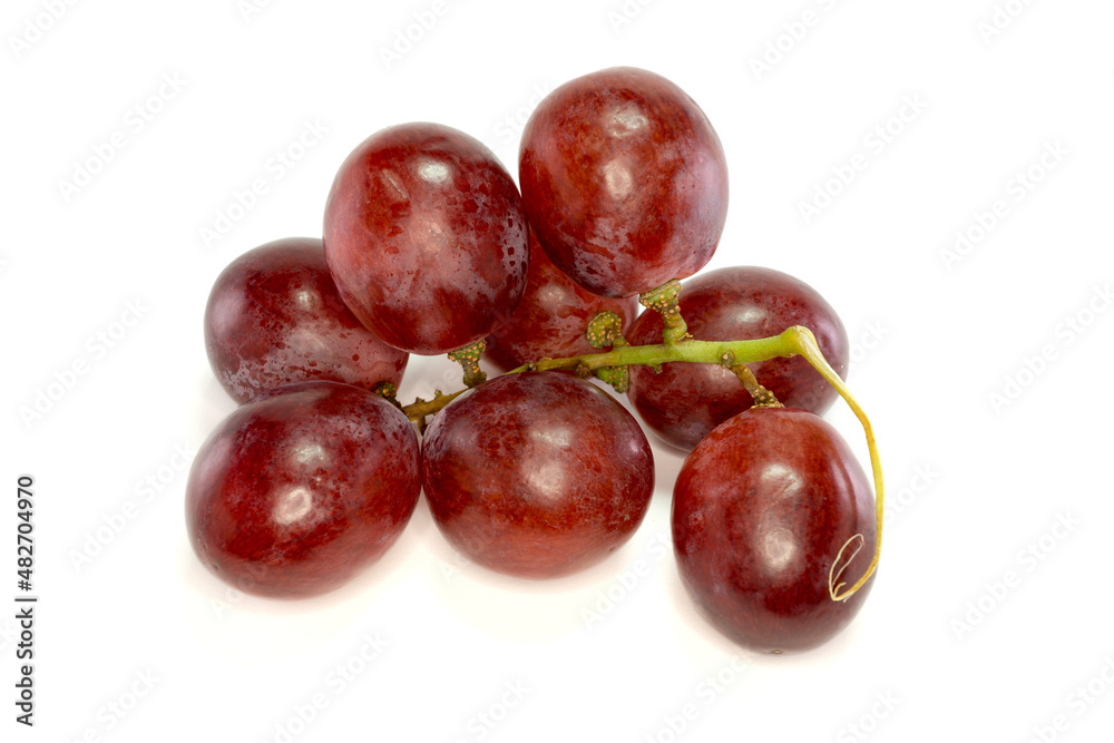 bunch of grapes isolated on white background