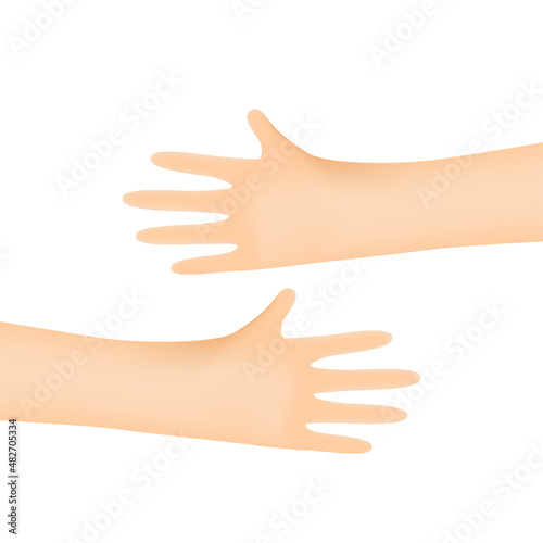 Hands hugs simple cute illustration