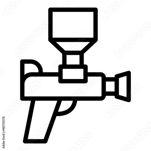 Sprayer icon outline vector. Paint gun. Spray painter