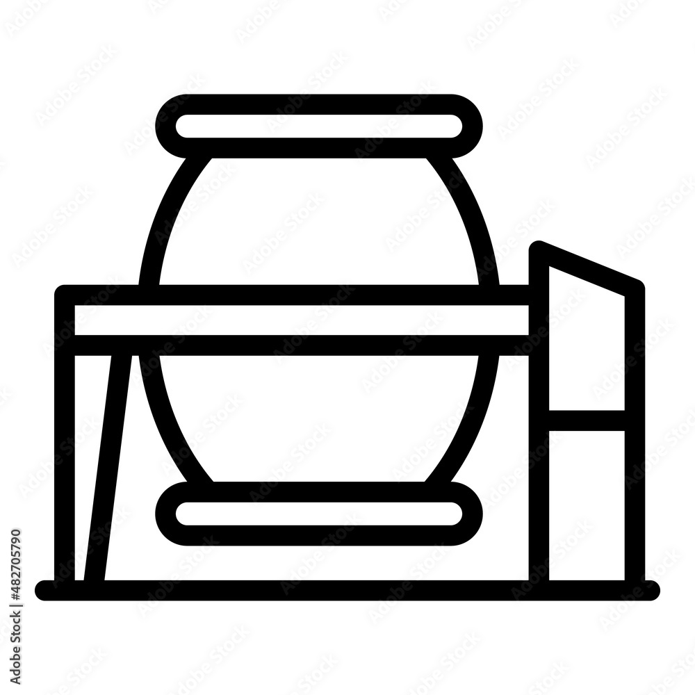 Metal mixer icon outline vector. Concrete mixer. Mix tool Metal mixer icon outline vector. Concrete mixer. Mix tool