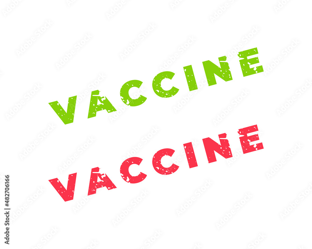 Vaccine Stamp in Grunge Design Isolaten on White Background. Vector Illustration Vaccine Stamp in Grunge Design Isolaten on White Background. Vector Illustration