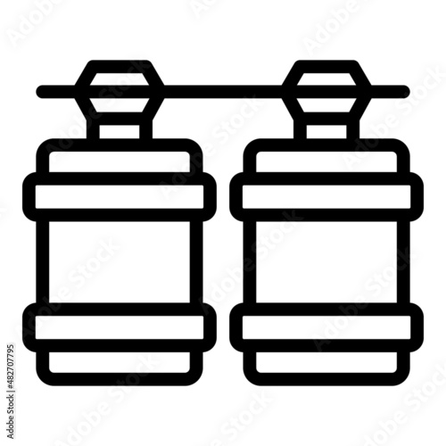 Home water osmosis icon outline vector. Filter system. Plant equipment