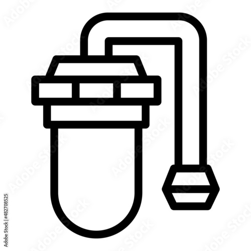 Filter osmosis icon outline vector. Reverse water. Plant equipment
