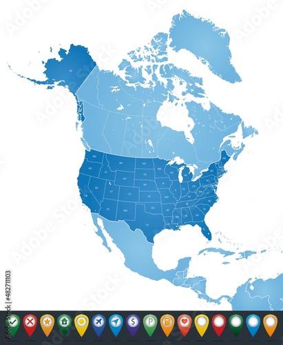 Map of North America