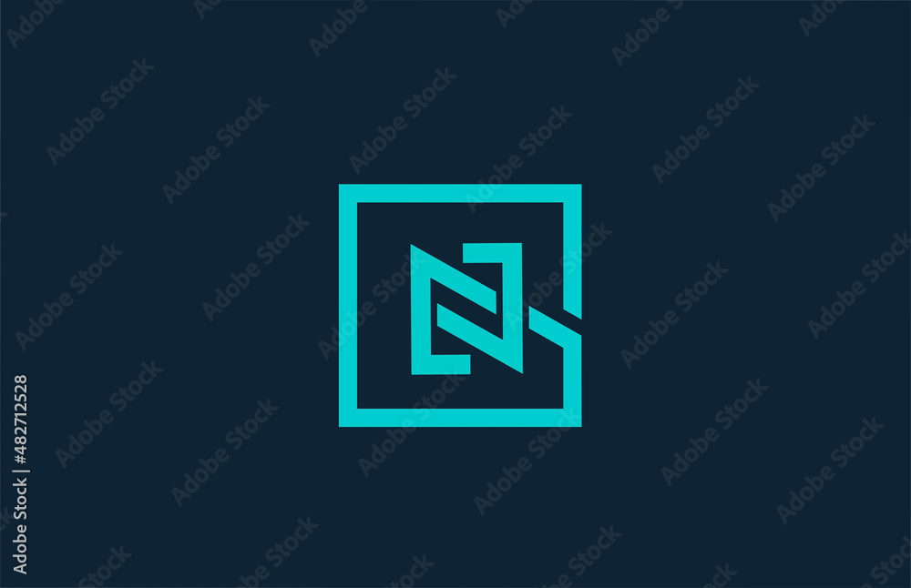 blue line N alphabet letter logo icon design. Creative template for company and business blue line N alphabet letter logo icon design. Creative template for company and business